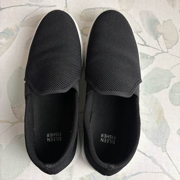 Eileen Fisher Womens Black Pep Serrano Stretch Platform Slip on Sneakers size 9 - Picture 2 of 8